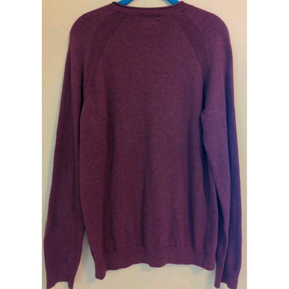 Lucky Brand Sweater Men's Small Red V Neck Welterweight Long Sleeve Pullover - Picture 7 of 8